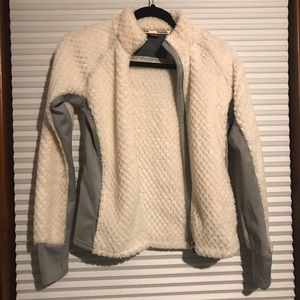 Reebok- furry zip up jacket w/thumb holes
